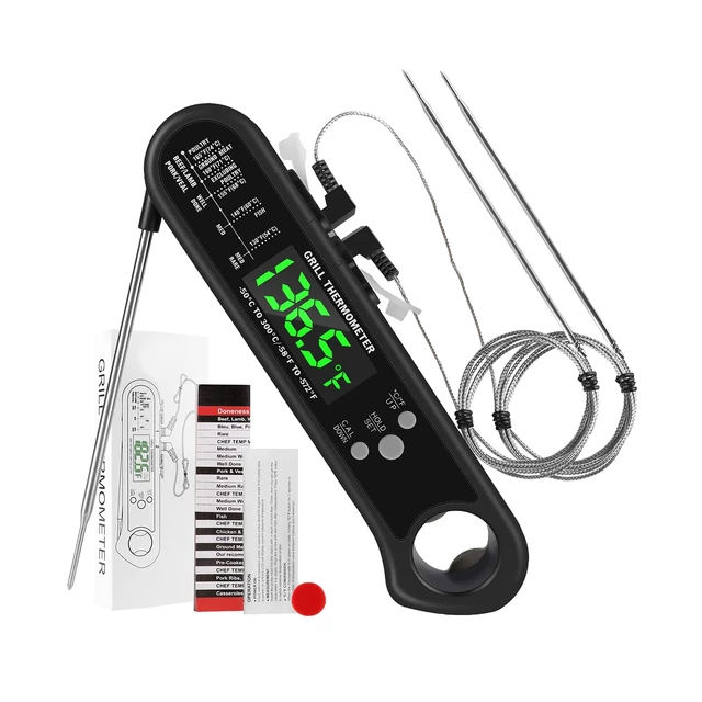 3 in 1 Digital Meat Thermometer, Instant Read Food Thermometer