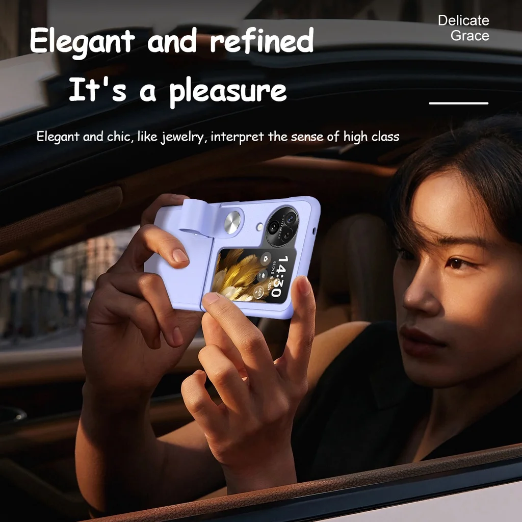 Case For OPPO Find N3 Flip 5G Case High-quality Leather Hand Strap Stand Phone For Find N3 Flip Cases Protection Back Cover