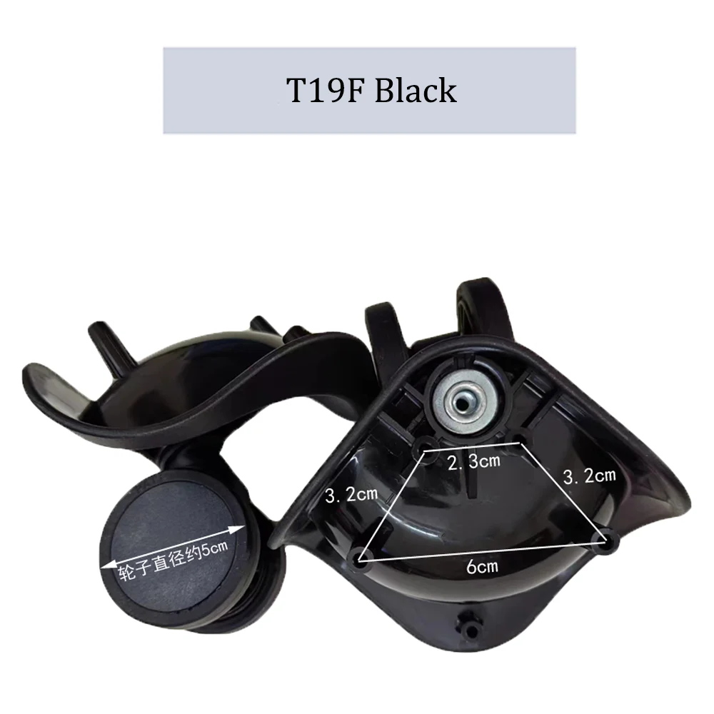 For SJTOBOL T19F Nylon Luggage Wheel Trolley Case Wheel Pulley Sliding Casters Universal Wheel Repair Slient Wear-resistant