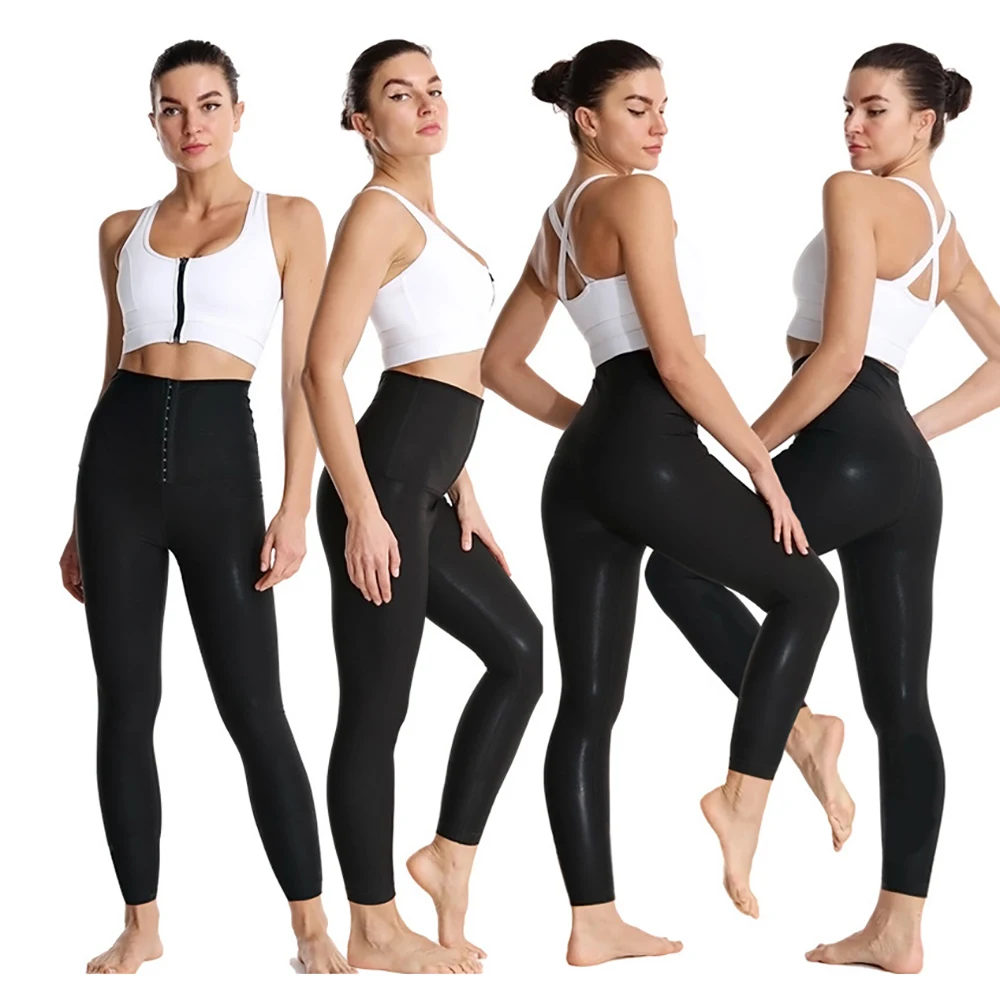 Sauna Pants Women Sweat Capris Slimming Leggings High Waist Workout Body Shaper