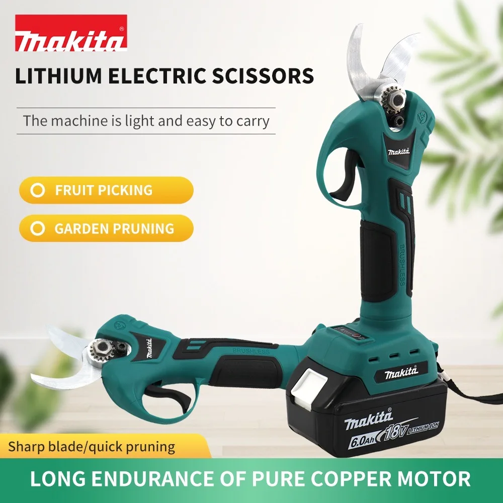 Makita Brushless Electric Pruning Shears Garden Tool Cordless Electric Garden Scissors Fruit Tree For 18V Battery Branche Cutter 3
