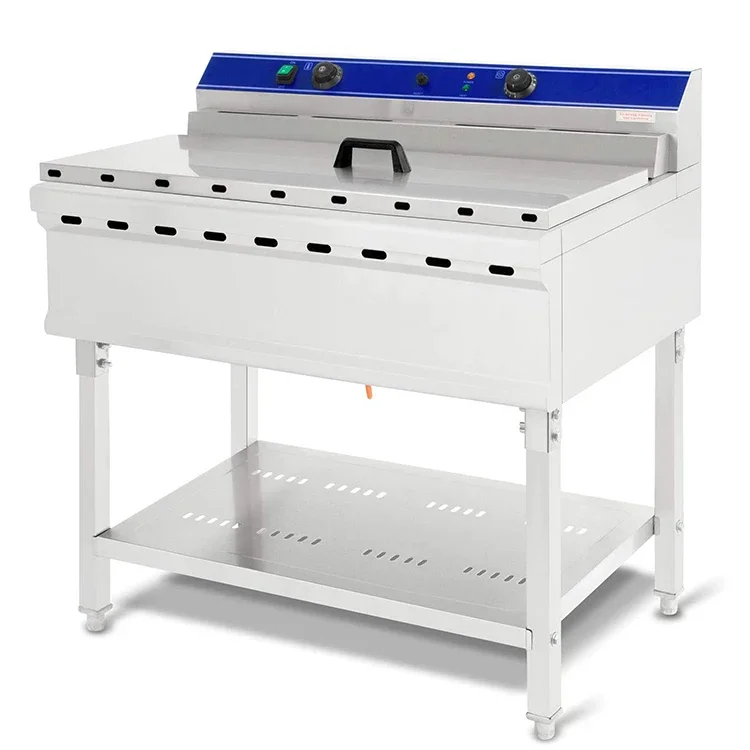 High Quality CE Industrial Countertop Double Tanks 76L Commercial Potato Chips Chicken Electric Deep Fryers