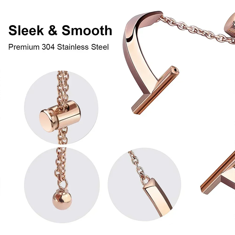 Women's 20mm Slim Stainless Steel Watch Strap - Elegant Bracelet Design