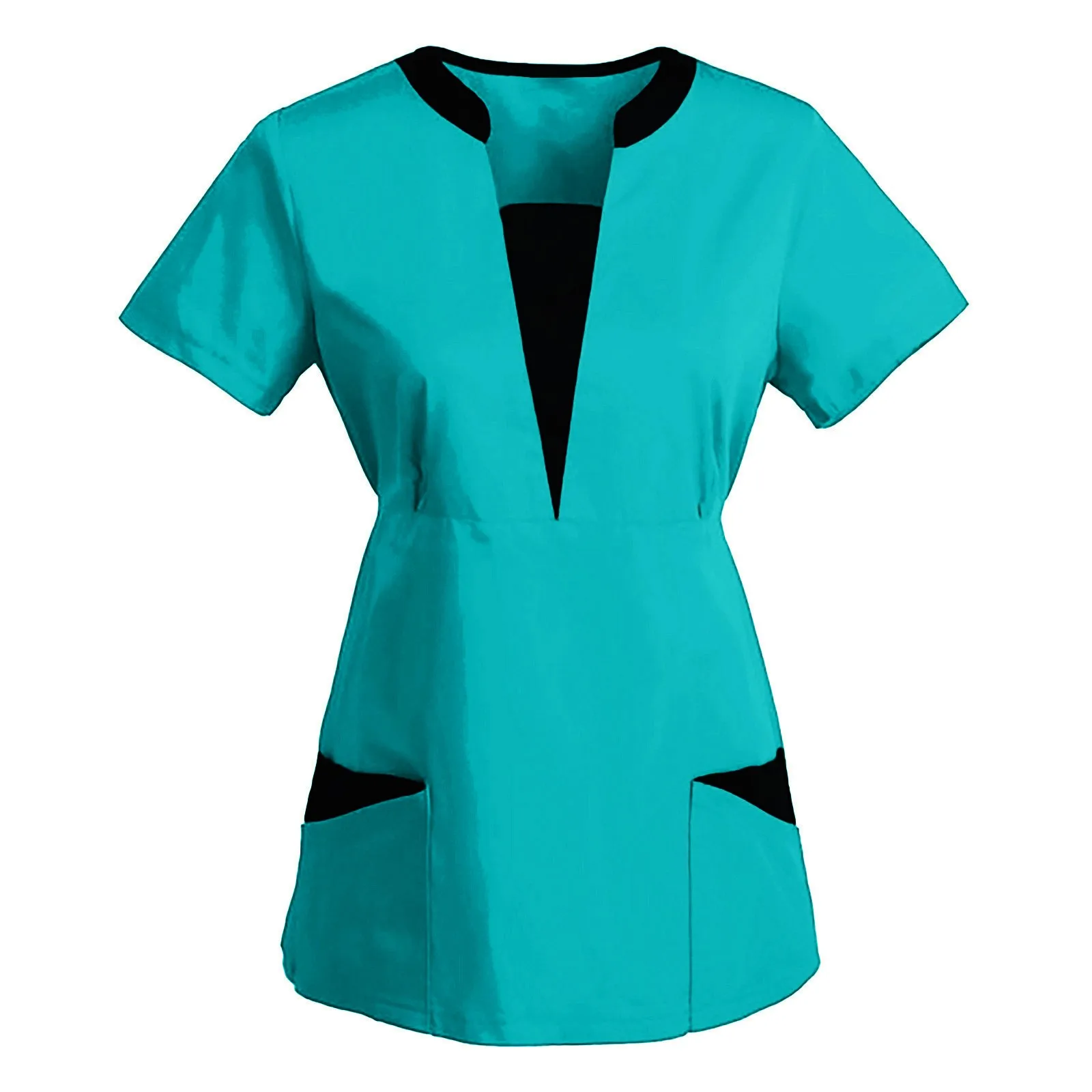 Nursing Scrubs Uniforms Women Short Sleeve Solid V Neck Working Medical Uniform Blouse Costume Shirts Nursing Clothing Pullover new christmas womens nurse uniform blouse short sleeve v neck scrubs working tops fun graphic tshirts nursing accessories