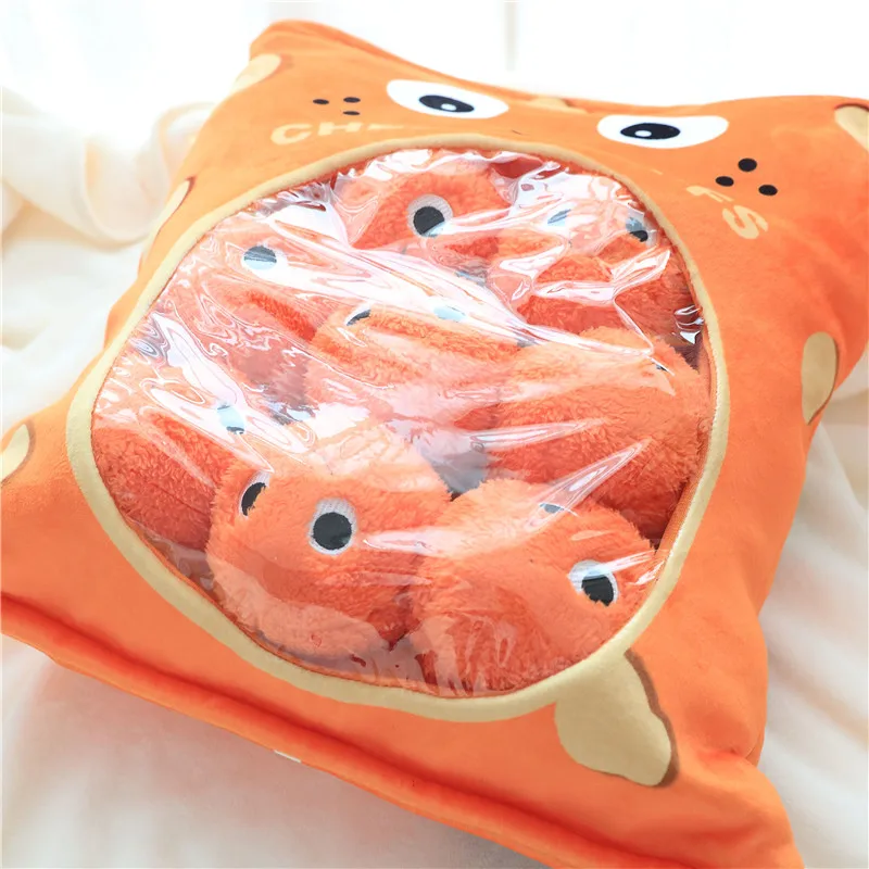 Cheesy Puffs Plush Toy  Lifelike Puffs 6pcs In one Bag Stuffed Food Throw Pillow Kids Toys Birthday Christmas Gift for Child 4