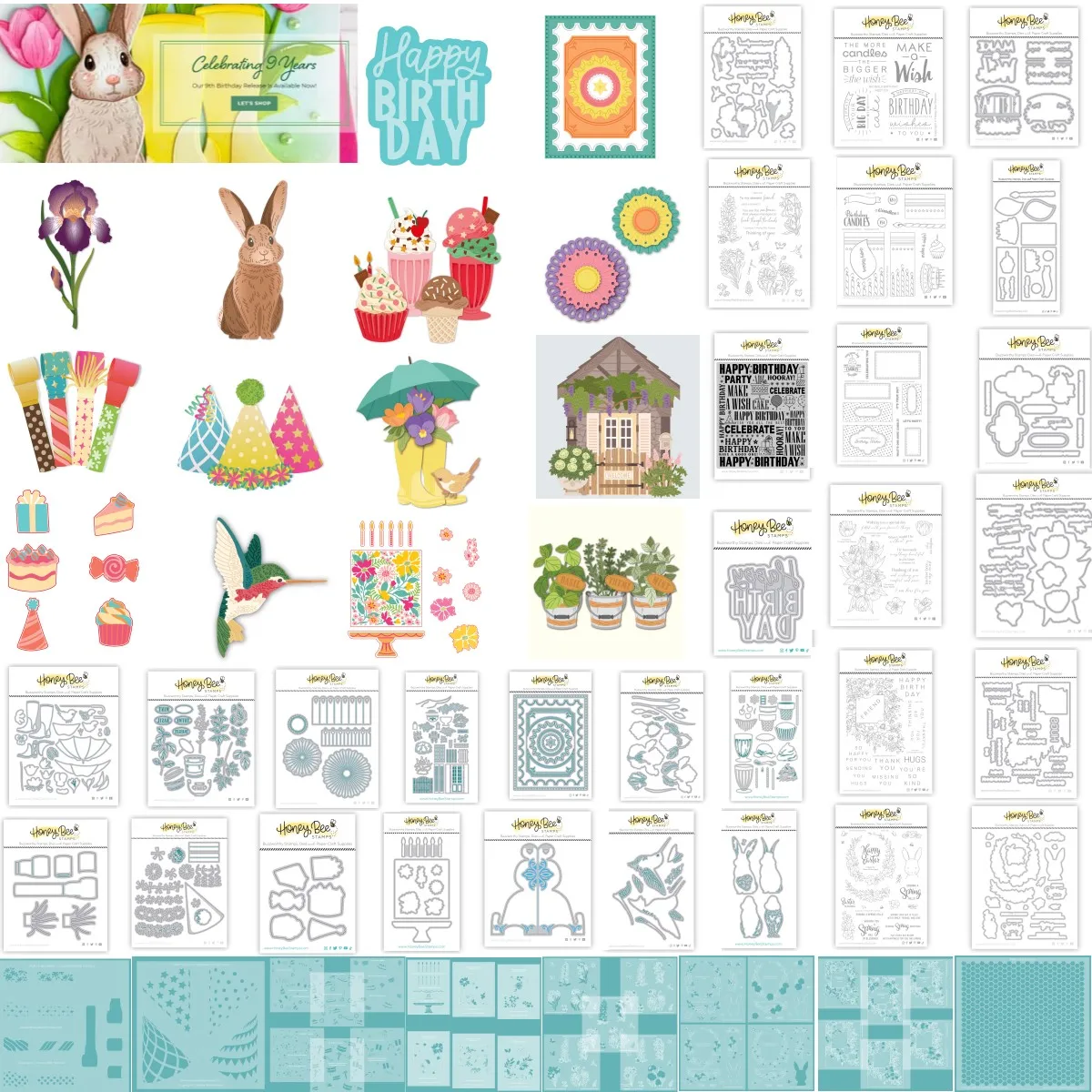 Celebrate Collection Metal Cutting Dies Clear Stamp Stencil Scrapbook Craft Decoration Modello Di Goffratura Biglietto Di Auguri Fatto A Mano