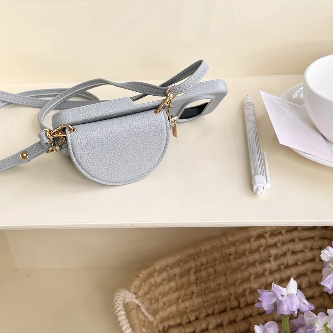 Luxury Crossbody Leather Card Purse Wallet Case with Makeup Mirror Cover