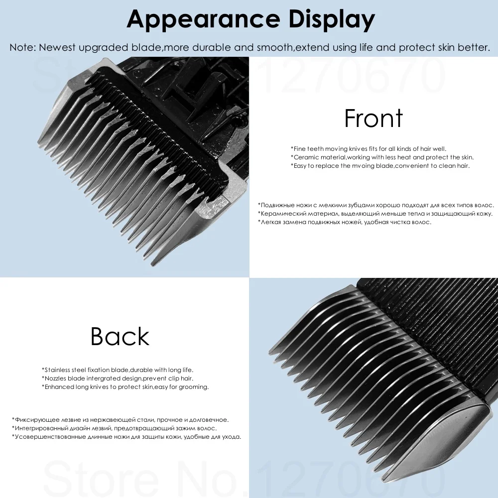 Spare Knives for Codos CP9600 CP9200 CP9700 CP9180 Professional Pet Clipper Trimmer Extra Blade Spare Head pet clipper dog hair trimmer pet hair trimmer dog clipper dog clipper blades clipper replacement parts