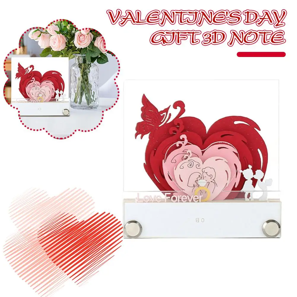 

Non-stickable Valentine's Day Three-dimensional Paper Carving Day Pad Gift Valentine's Exquisite Calendar Without 3d Detail H8F5