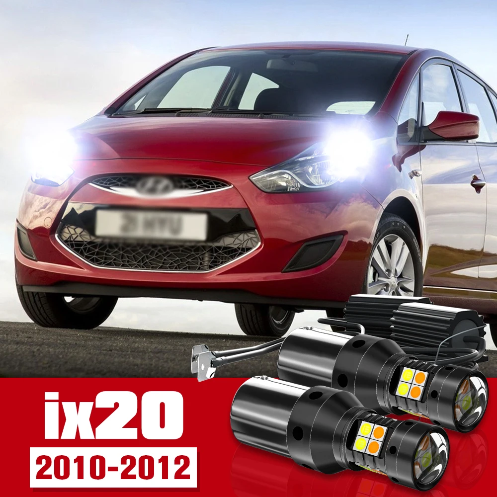 

2pcs LED Accessories Dual Mode Turn Signal+Daytime Running Light DRL For Hyundai ix20 2010 2011 012