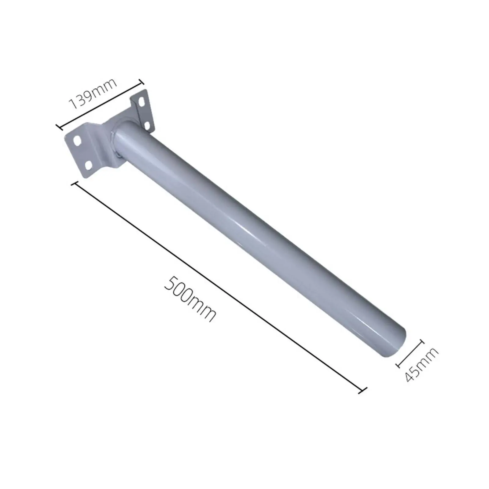 Light Mounting Bracket Outdoor Arm Bracket Wall Light Pole Lamp Holder Fixture Antenna Adaptor Street Light Barn Light Support 5