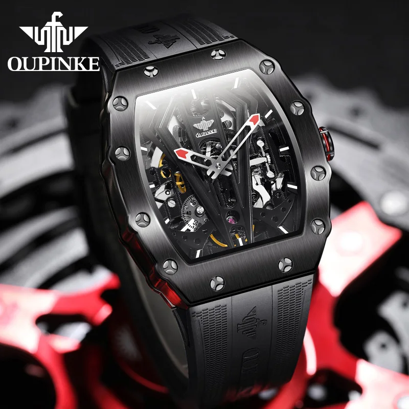 t*a様 O18019 OUPINKE 自動巻 腕時計 裏スケ　メンズ腕時計 コ Amazon.com: OUPINKE Mens Automatic Watch Diamond Skeleton