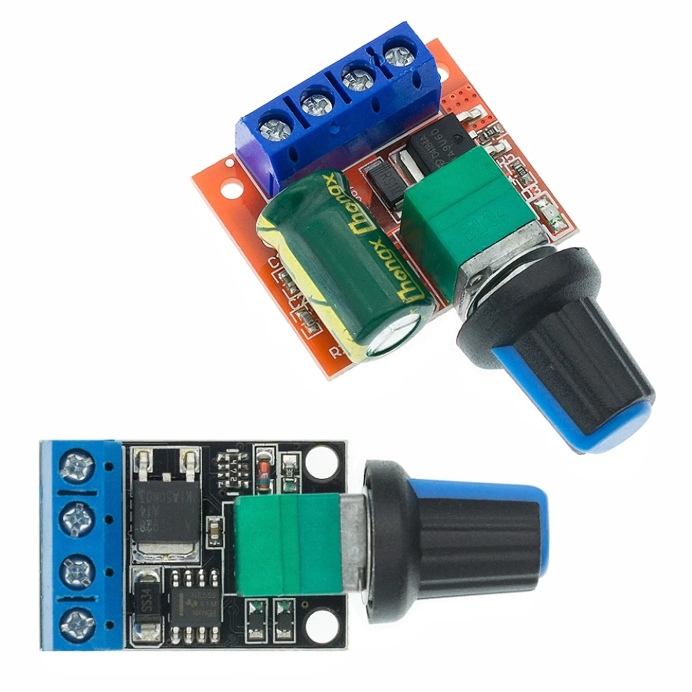 

Mini 5A 10A 90W PWM 12V DC Motor Speed Controller Module DC-DC 4.5V-35V Adjustable Regulator Control Governor Switch 24V