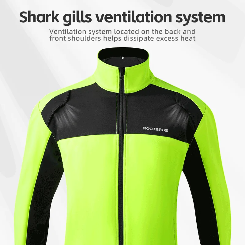 ROCKBROS Winter Cycling Suit Set Warm Fleece Thermal Windproof Coat Outdoor Sports Jacket Skiing Bicycle Suit Sports Clothing cycling jacket cycling clothes