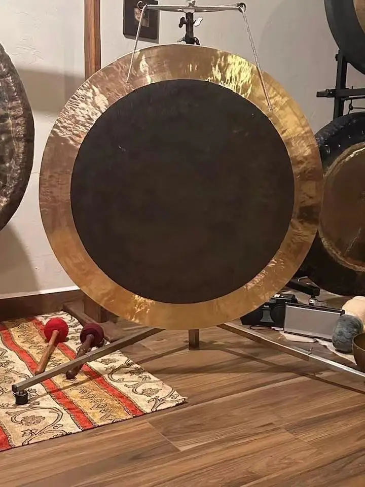 Arborea Sound Healing Gongs 12"-36" Bronze Eclipse Wind Gong free wood mallet Feng Gong Handmade Therapy Sound Bath