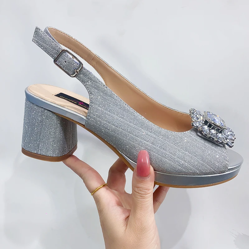 

2023 Fashion Women Summer Autumn Skid-proof Square Toe Shoes Heels Italian Woman Wedding for Party Shoes