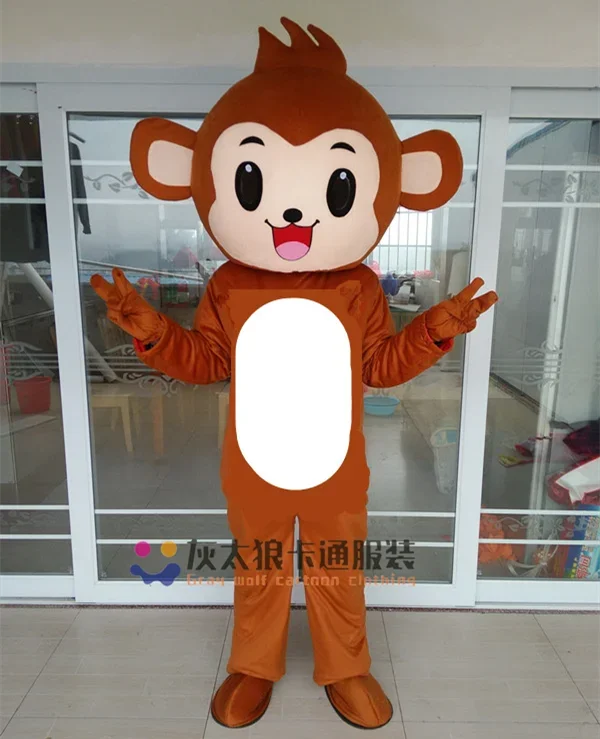 Curious George Monkey Cartoon Mascot Costumes Fancy Dress for Adult animal  large brown Halloween carnival Party - AliExpress