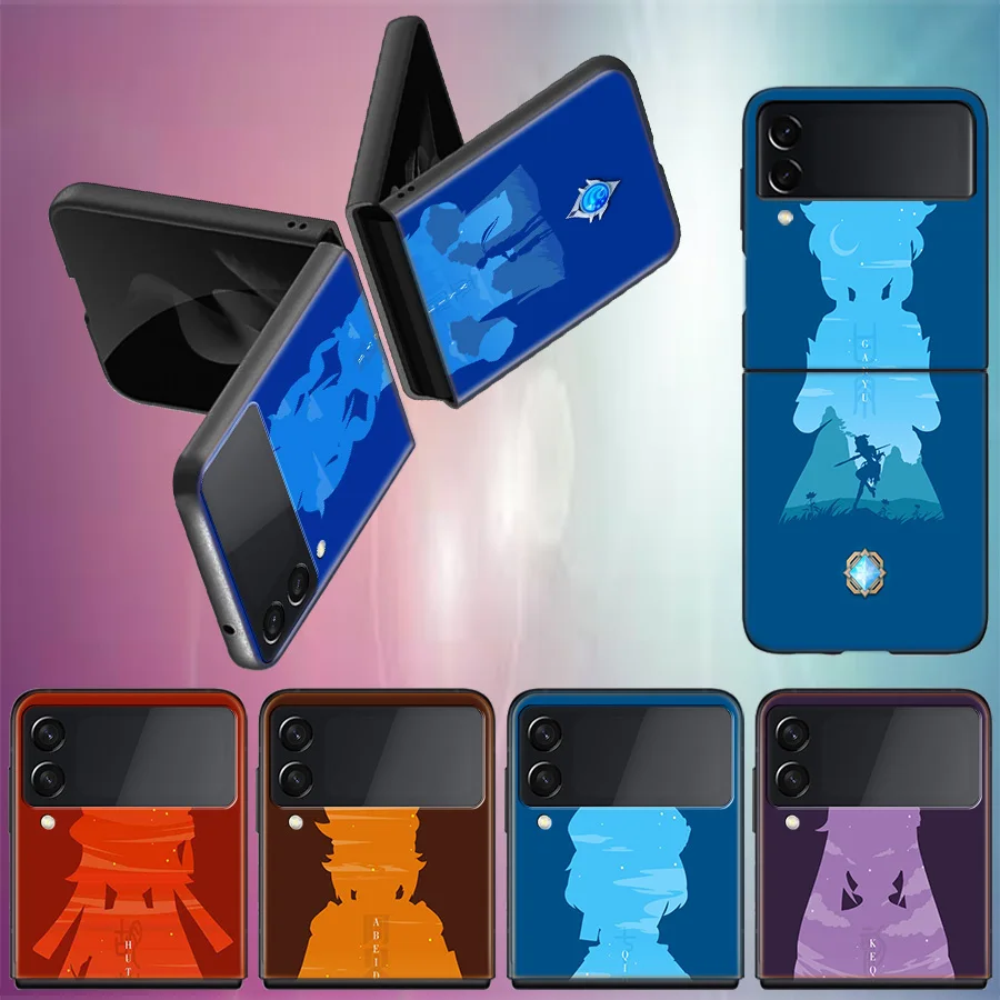 Genshin Impact Per Samsung Galaxy Z Flip 5 4 3 Custodia Rigida Antiurto Per Telefono Z Flip 5 5G Z Flip 5 4 5G Tpu Pc Hard Coque