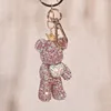 Diamond Heart Violent Bear Keychain Pendant Bag Pendant Sparkling Diamond Cartoon Doll Birthday Gift Keychain 5