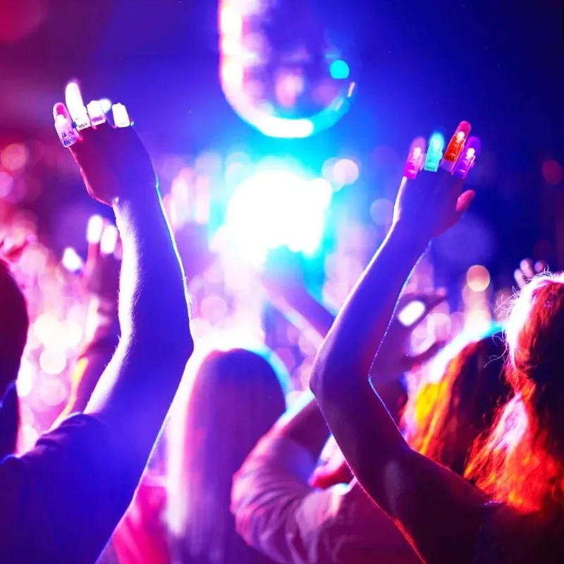 LED Finger Lights Glow Party Favors for Kids Birthday Rave Dance Concert Night Events Safe Flashing Flashlights Toys Gifts
