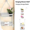 2/3 Layers Hanging Shower Shelf Wall Mounted Storage Basket Bathroom Shelf Organizer Shampoo Holder Storage Rack Bathroom Basket 1