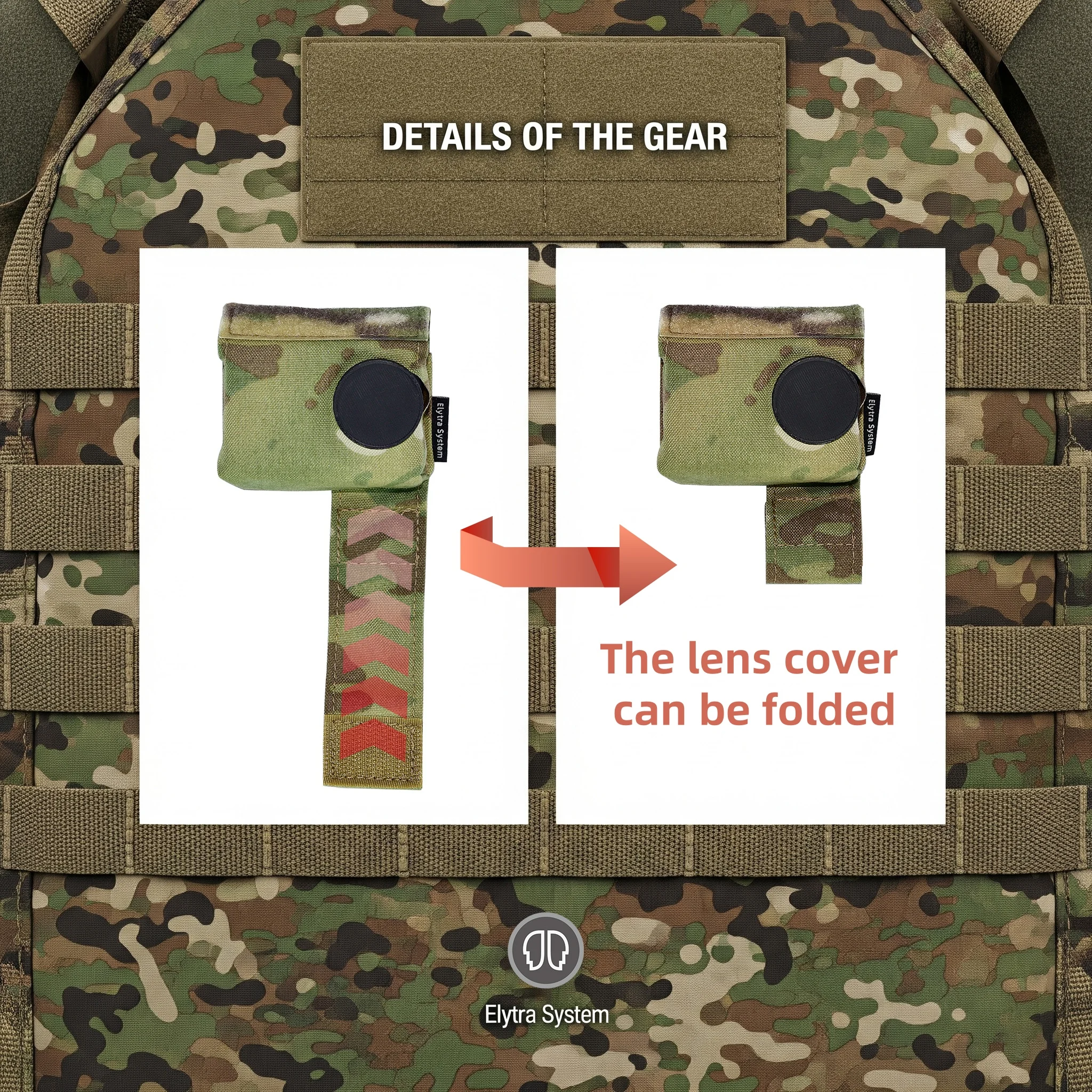 전술 스타일 가슴 몰 장착 액션 카메라 가방 DJI 액션 GoPro 파우치를 위해 특별히 설계된 몰 조끼 배낭