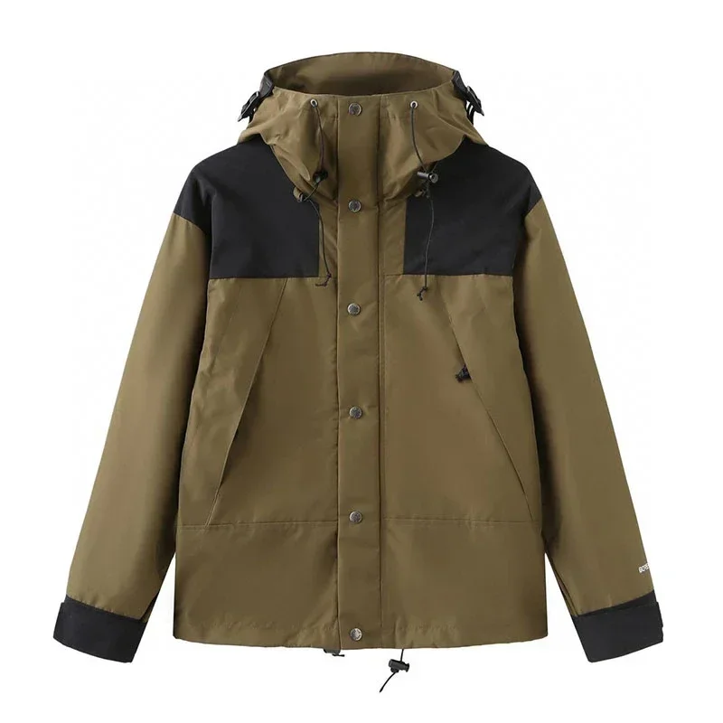 American TNF Classic 1990 Outdoor Stormsuit Loose And Wind Resistant Men's Hooded Jacket Women's Mountaineering Sweater 3