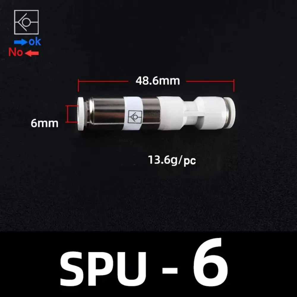 High Quality SPV SPU Pneumatic Pipe Control Valve Non-Reversing 4mm 6mm 8mm One-way Valve One Way Durable Check Valve