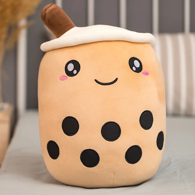 Cute Fruit Bubble Tea Cup Plush Toys Cute Milk Tea Pillow Fruit Boba With Suction Soft Stuffed Hug Toy Home Decor Birthday Gifts 5