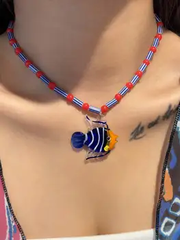 Creative Charm Fish Pendant Women's Necklace Holiday Party Accessories (Size and Color May Have Errors)