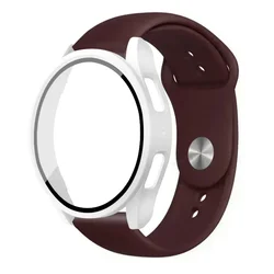 Enhanced Silicone Sport Bracelet Wristband Belt for Smartwatches - No Gap Design (2pack White Win)