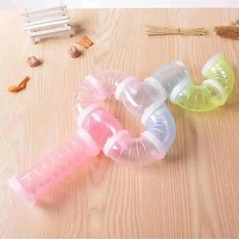 Neue U-typ Kunststoff Rohr Linie Rohre Training Spielen Verbunden Externe Tunnel Spielzeug Für Kleine Tiere Hamster Käfige Produkt versorgung – Detail 6