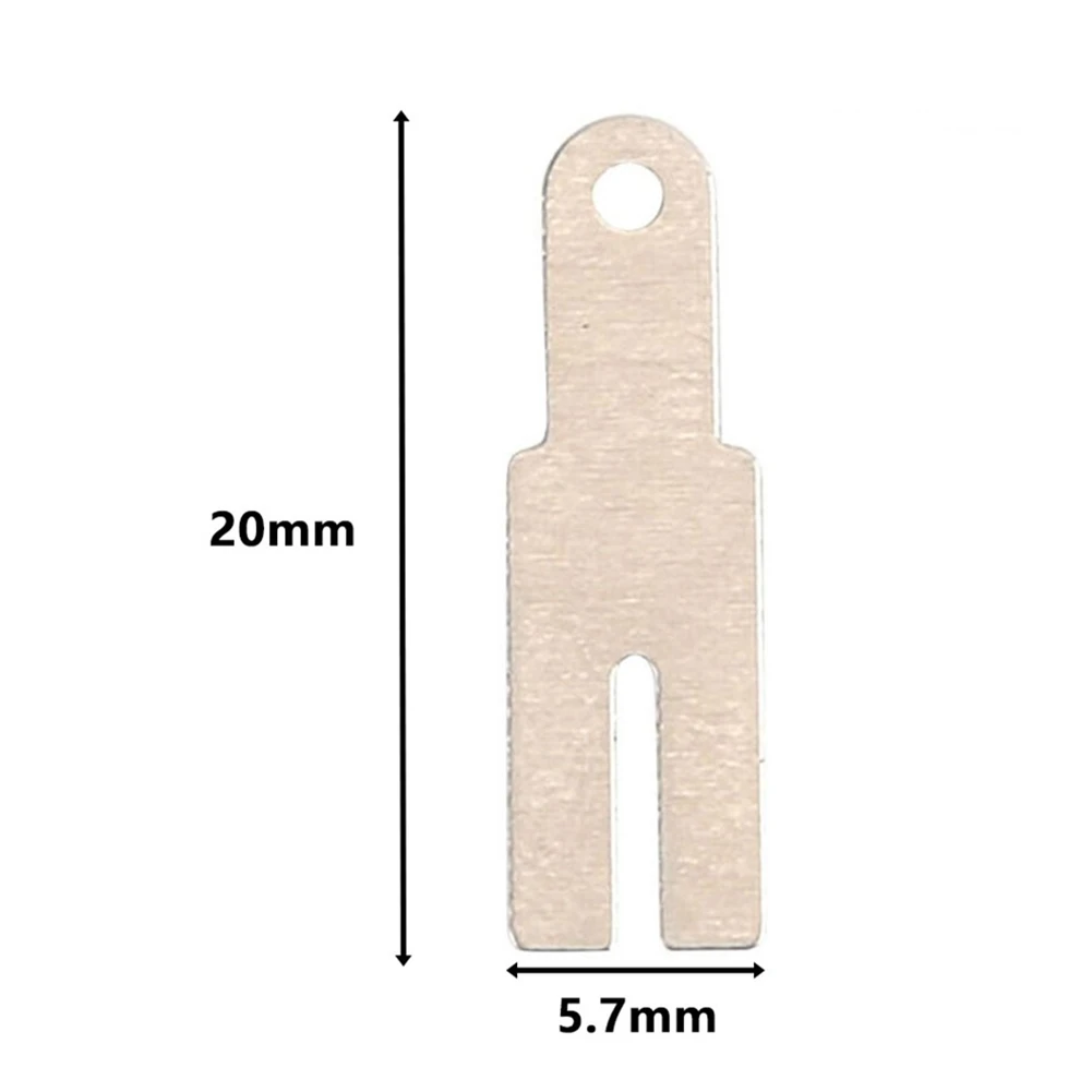 50pcs Y Shaped Nickel Sheets Nickel Strip Battery Connection Nickel Plated Steel Belt Strip Spot Welding Connector 20*5.7mm