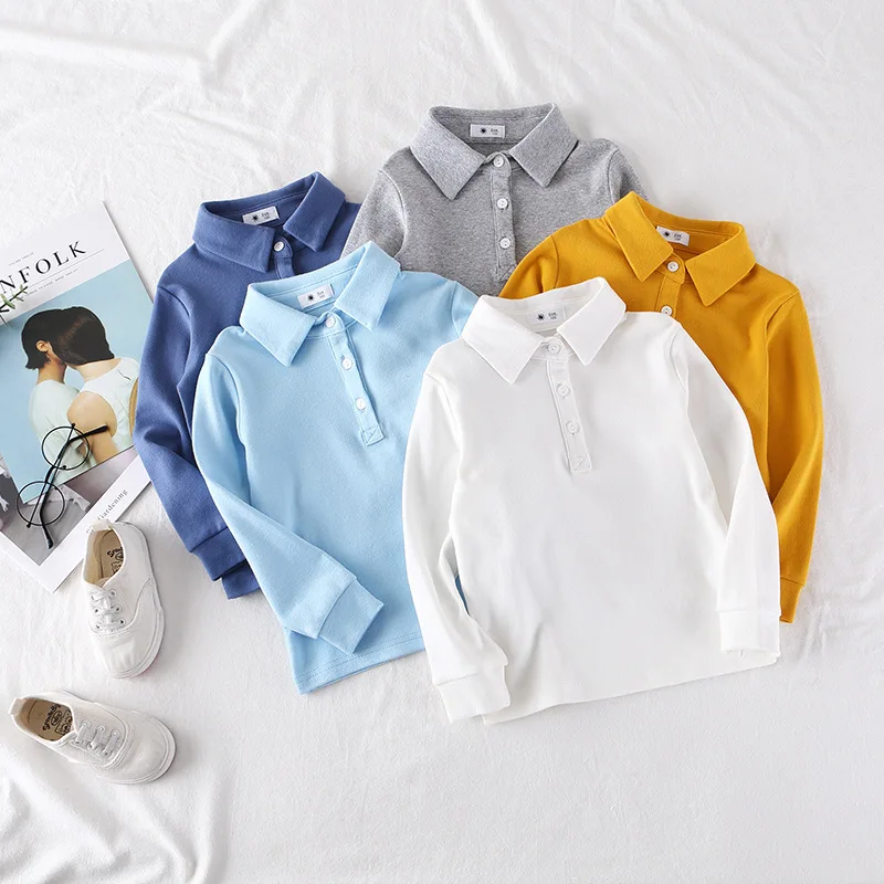 XTY-Children's Clothing Girls' Bottoming Shirt Children's Long SleeveTT-shirt Spring NewPOLOShirt Boy Versatile Top Spring and A