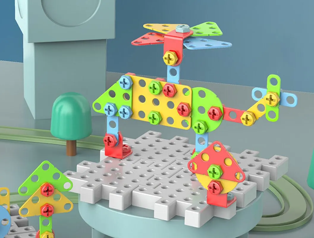 Cross Border E-COMMERCE Dismantling and Disassembly of Screw Toys Nut Assembly Puzzle Boy Toolbox Screw Toys