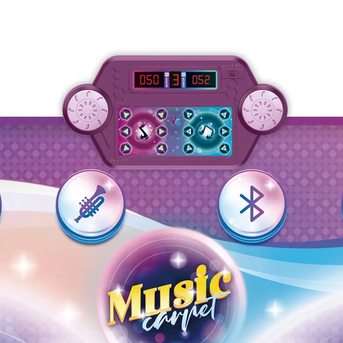 Double-person dance mat children's toy, which can be folded and stored. It is a music-based family interactive game. 3