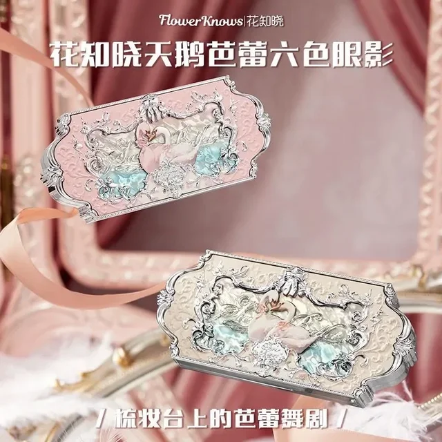 Flower Knows Series Shell Strawberry Angel Moonlight Mermaid Jewel Eyeshadow Palette 5 Colors Pearlescent Mashed Potatoes