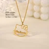 Sanrio – collier personnalisé Hello Kitty pour femmes, plaque nominative personnalisée, pendentif chat de dessin animé, bijoux en acier inoxydable