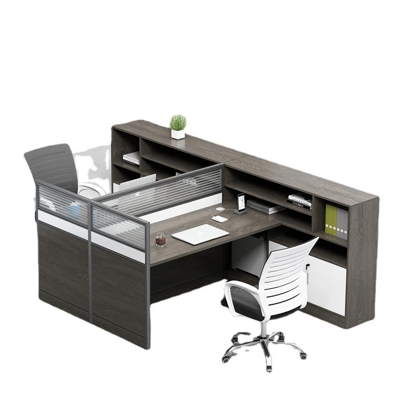 Bureau De Travail Staff Office Partition Desk Cubicle Workstation Commercial Office Furniture Modular Table And Chair Set