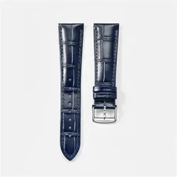 Premium Genuine Leather Watch Strap - Quality Cowhide for Universal Replacement, Men & Women (Blue)