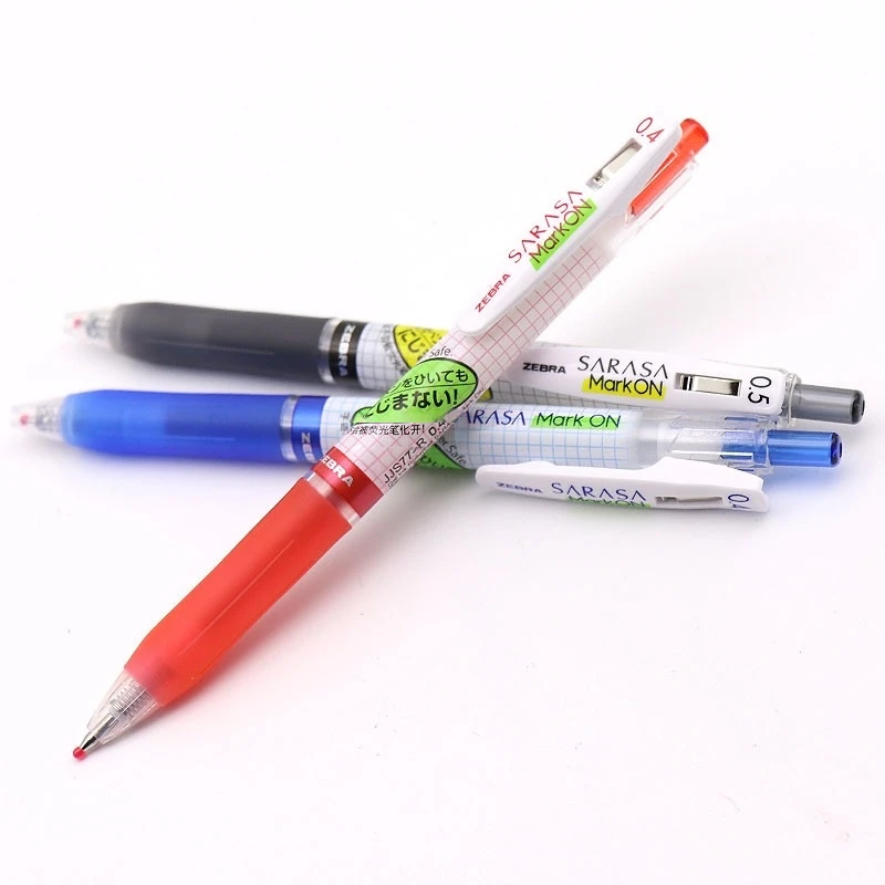 Japanse ZEBRA SARASA 젤 펜, JJ15 Mark On Grid Limited 검정색 빨간색 파란색 0.4/0.5mm 쓰기, 서명 펜용 빠짐 없음 이미지 3