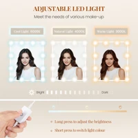 Туалетный столик с большим зеркалом, Туалетный столик с 5 ящиками, 5 открытых отделений, место для хранения перед зеркалом, белый — изображение 4