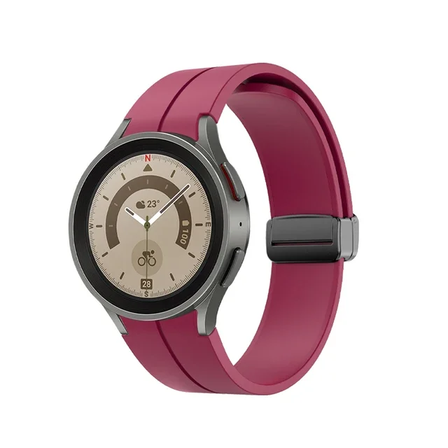 Magnetic Clasp Silicone Band Strap with Classic Design