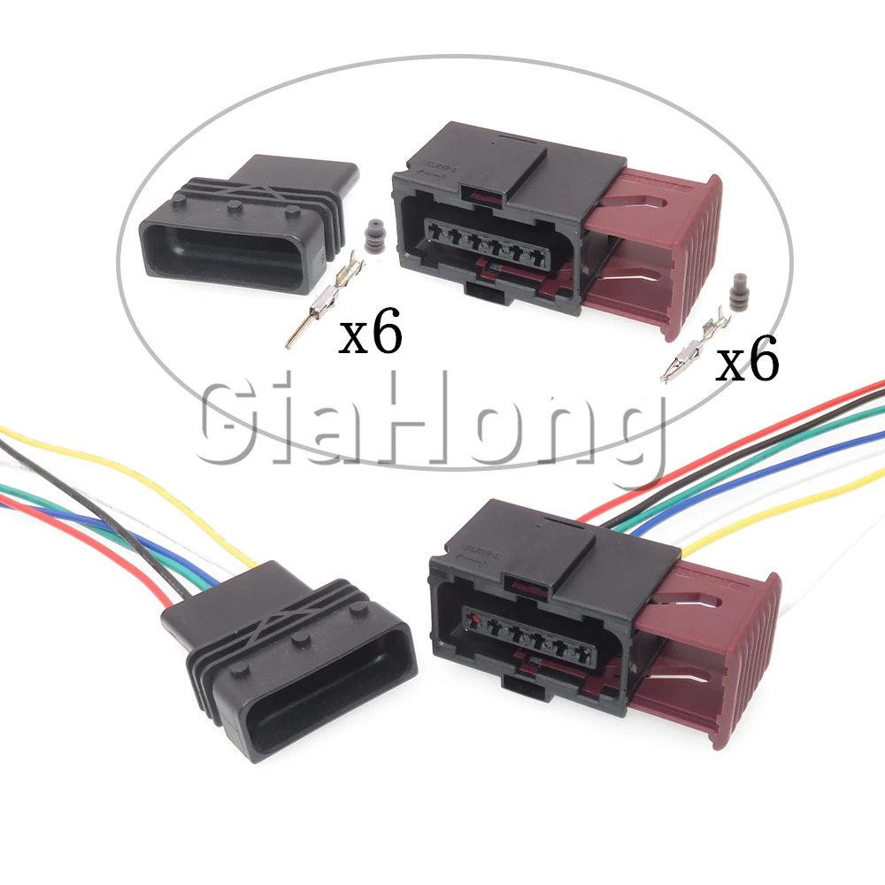 1 Set 6 Ways Auto Parts 6 929264 2 6 929265 2 Car Electronic Accelerator Pedal Sealed Wire