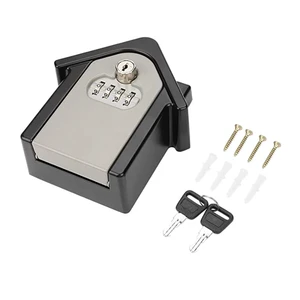 Image for Aluminum Alloy Double Password Key Box Wall Safe 