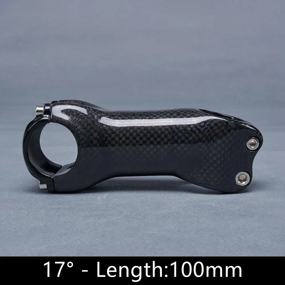 Carbon Fiber Bicycle Handlebar Stem - Glossy Finish, Adjustable Angle