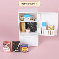 Woodland Animal Dollhouse Furniture Set - Miniature Bedroom, Kitchen, and Bathroom Accessories (Refrigerator set)