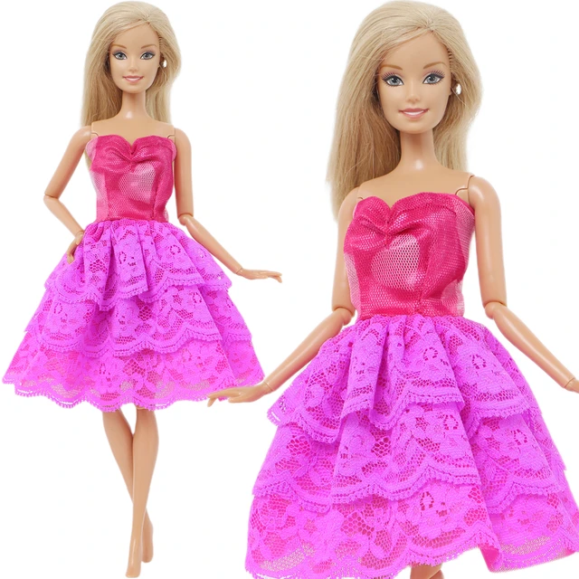 Nk vestido vermelho ondulado, saia fashion diária casual, acessórios de  roupa para boneca barbie, brinquedo de menina, 278d 3x, 1 peça - AliExpress