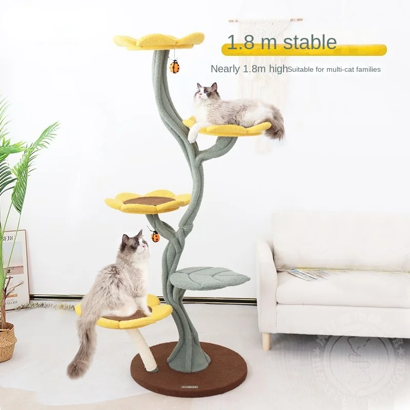 Sunflower Cat Climbing Frame Cat Nest Scratching Pole Cat Tree Ins