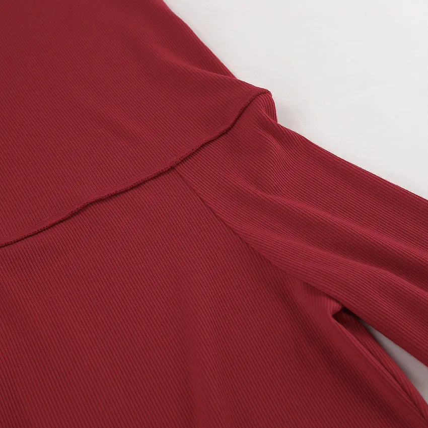 Knit Sweater Pullover Top For Women Fashion Off-Shoulder Slim Casual High Waist Cropped T-shirt Female Knitwear Pullover